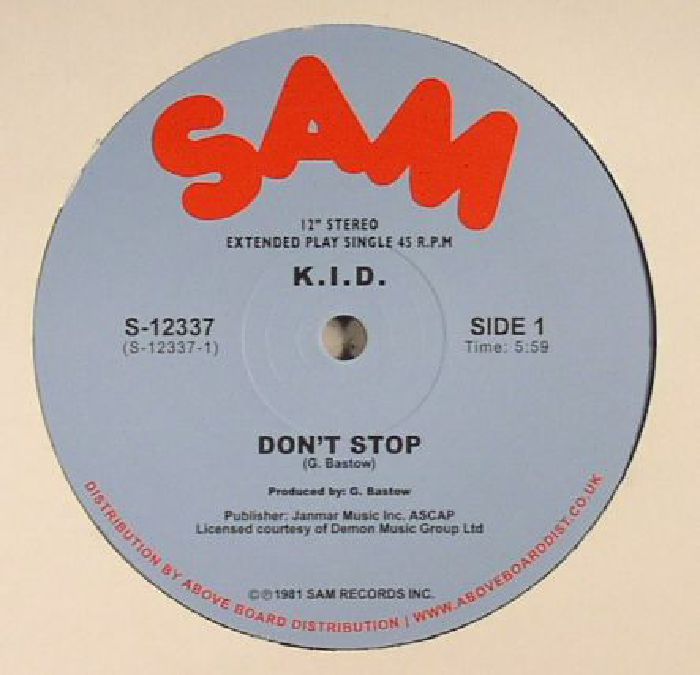 Kid – Dont Stop vinyl cover