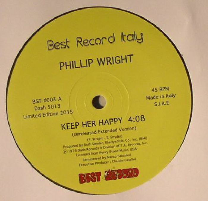 Phillip Wright – Keep Her Happy vinyl cover