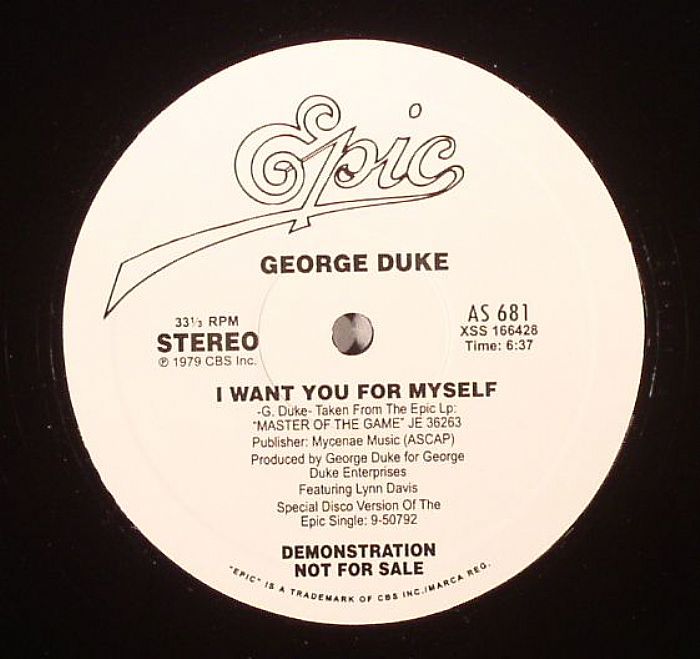 George Duke – I Want You For Myself vinyl cover