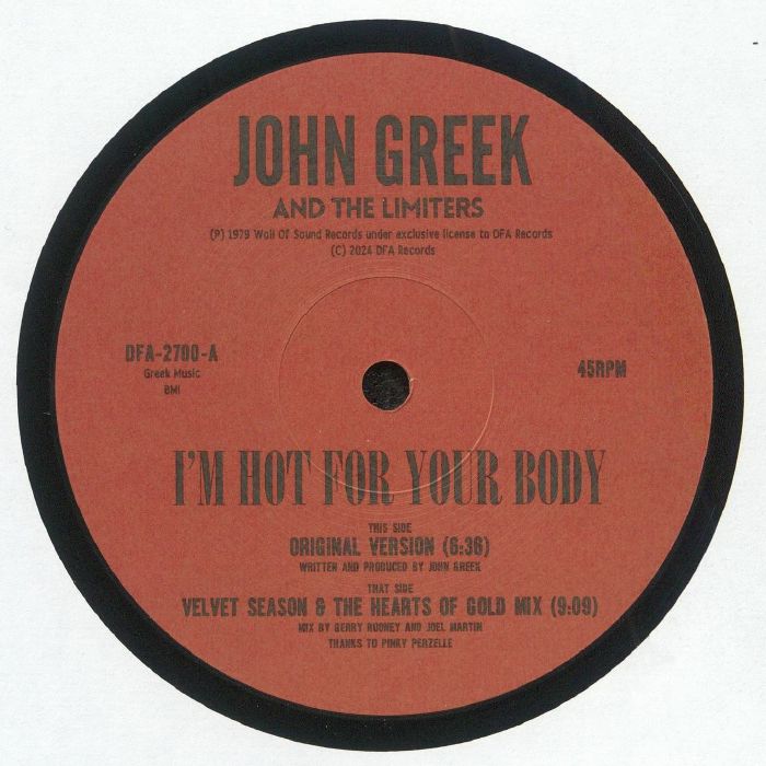 John Greek and The Limiters Im Hot For Your Body