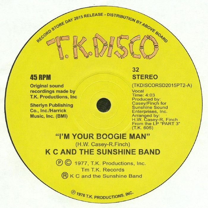 Kc and The Sunshine Band – Im Your Boogie Man (Record Store Day 2015) vinyl cover