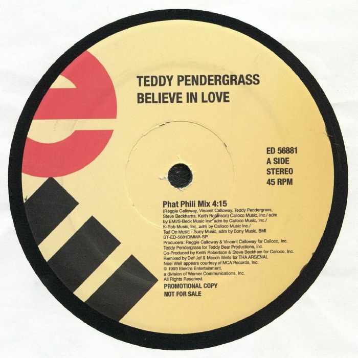 Teddy Pendergrass – Believe In Love (Phat Phili mix) vinyl cover