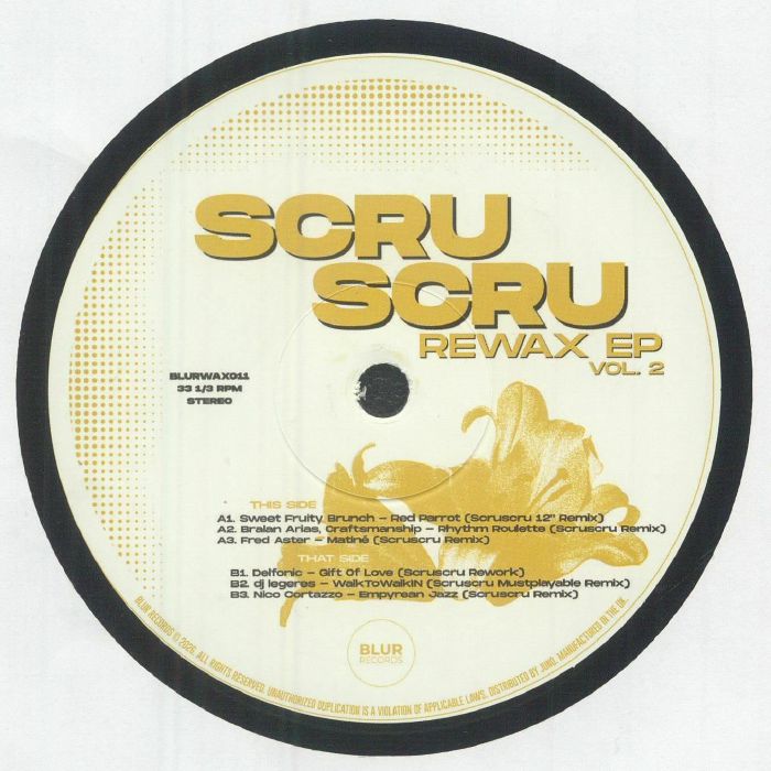 Scruscru | Sweet Fruit Brunch | Bralan Arias | Craftmanship | Fred Aster | Delfonic | DJ Legeres | Nico Cortazzo – ReWax EP Vol. 2 vinyl cover