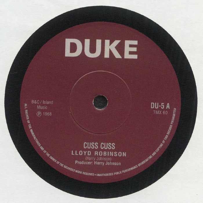 Lloyd Robinson – Cuss Cuss vinyl cover