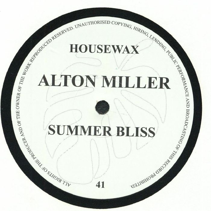 Alton Miller – Summer Bliss vinyl cover