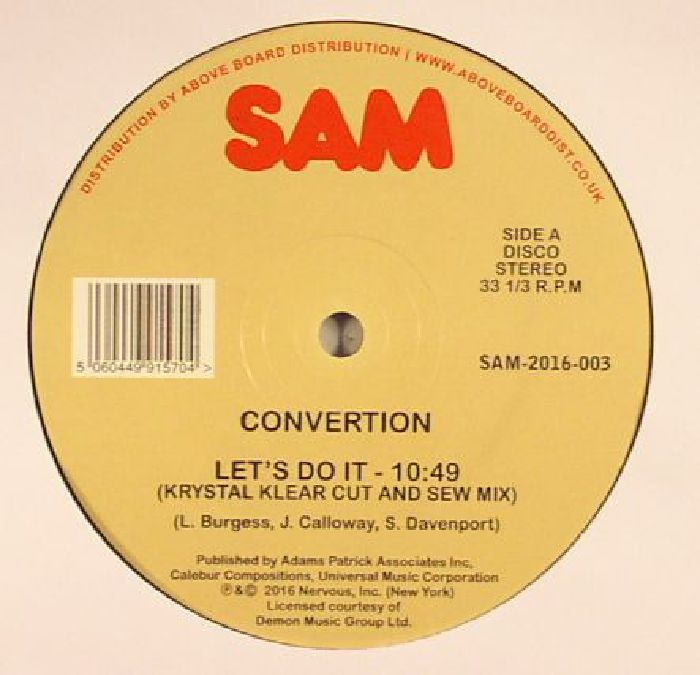 Convertion – Lets Do It vinyl cover