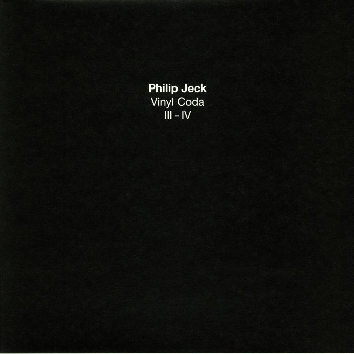 Philip Jeck Vinyl Coda III IV