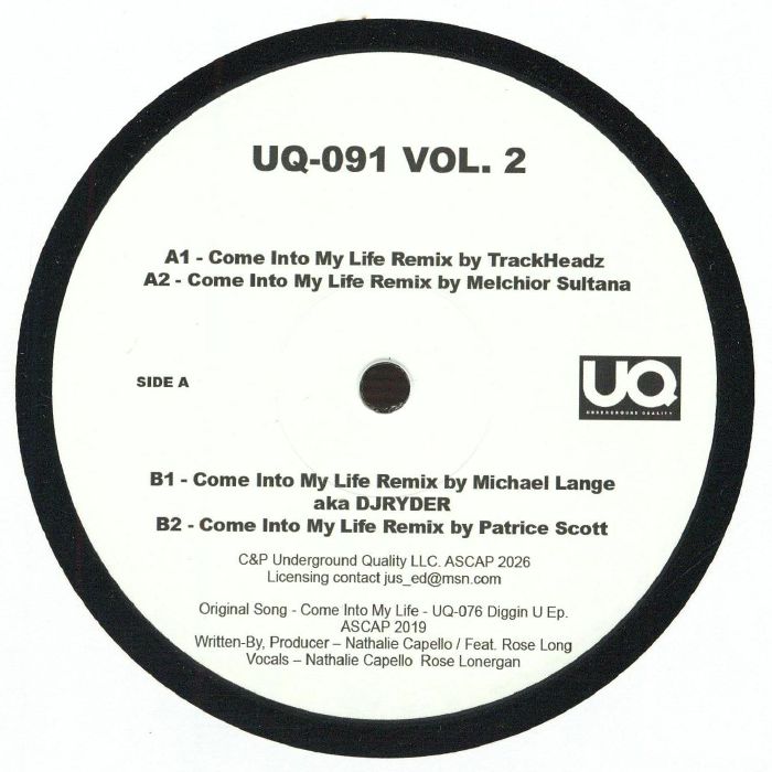 Nathalie Capello | Rose Lonergan – Come Into My Life Remix Vol 2 (feat TrackHeadz, Melchior Sultana, DJRYDER, Patrice Scott) vinyl cover