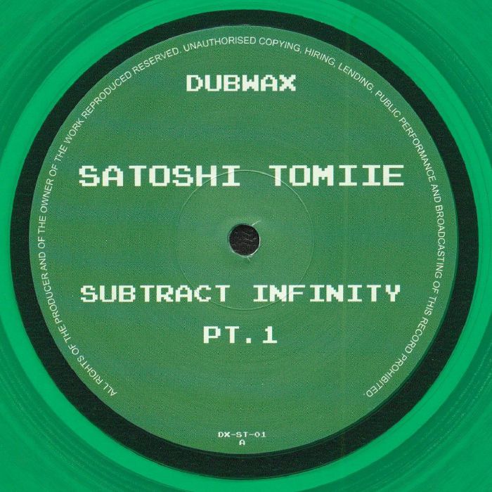 Satoshi Tomiie – Subtract Infinity Part 1 vinyl cover