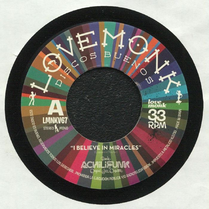 Banda Achilifunk | Ojo – I Believe In Miracles vinyl cover