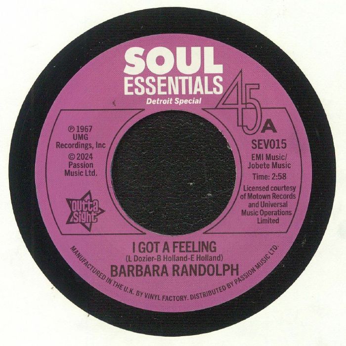 Barbara Randolph I Got A Feeling