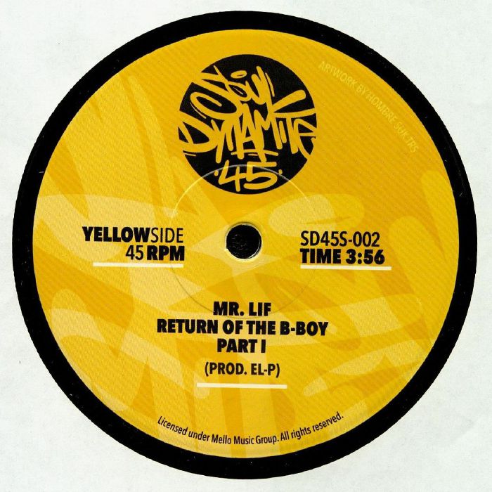 Mr Lif – Return Of The B Boy vinyl cover
