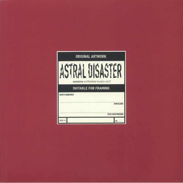 Coil – Astral Disaster Sessions: Un/Finished Musics Vol 2 vinyl cover