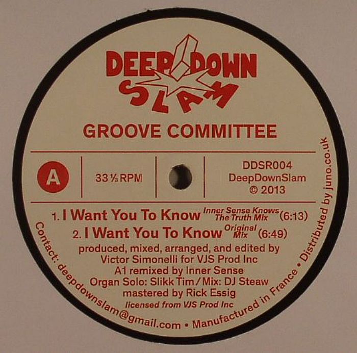 Groove Committee I Want You To Know (The Underground remixes)