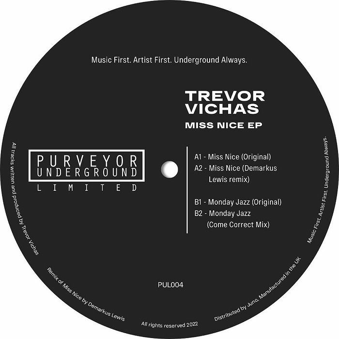 Trevor Vichas Miss Nice EP (feat Demarkus Lewis/Come Correct mixes)