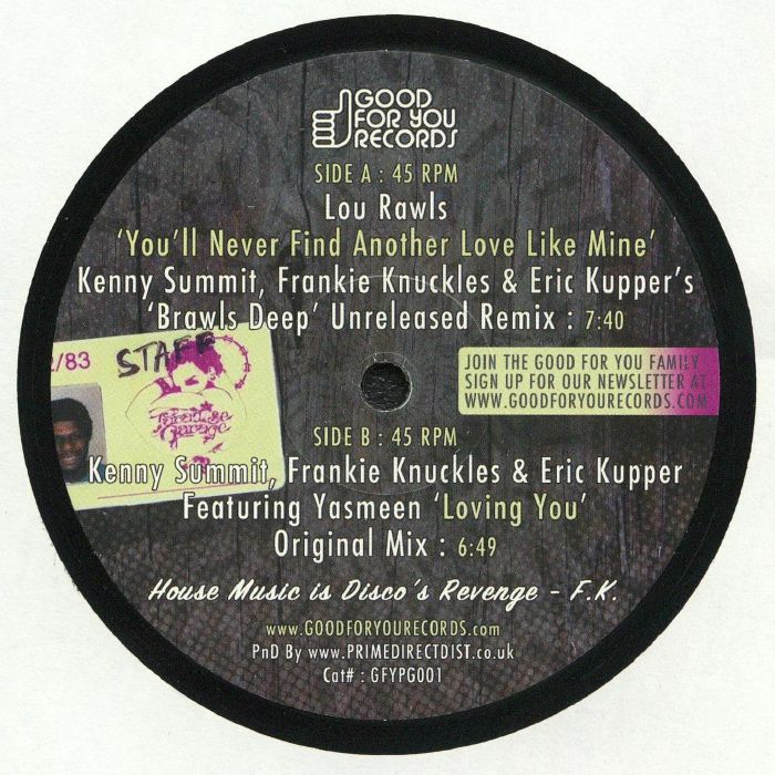 Lou Rawls | Kenny Summit | Frankie Knuckles | Eric Kupper Youll Never Find Another Love Like Mine