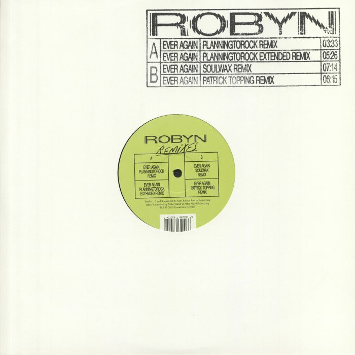 Robyn Ever Again (remixes) (Love Record Stores 2020)
