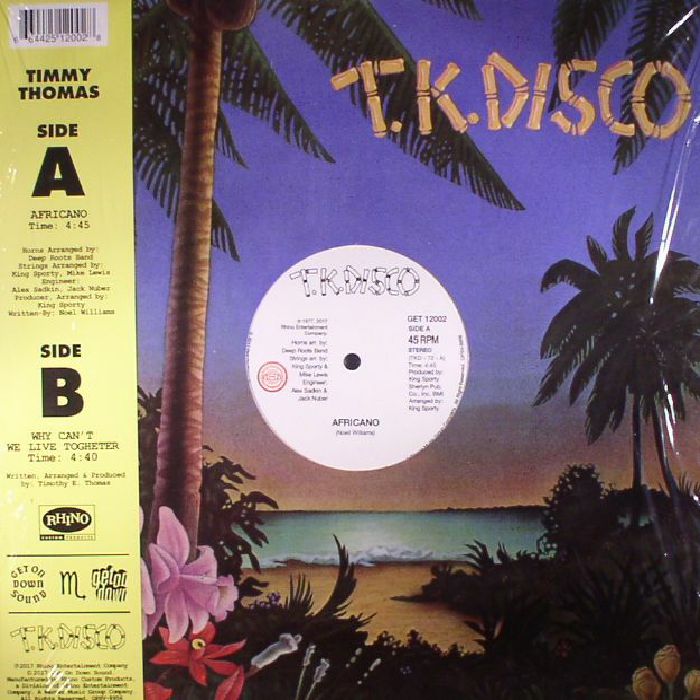 Timmy Thomas – Africano (reissue) vinyl cover