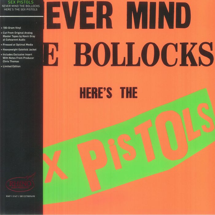 Sex Pistols – Never Mind The Bollocks Here's The Sex Pistols (Rhino High Fidelity Series) vinyl cover