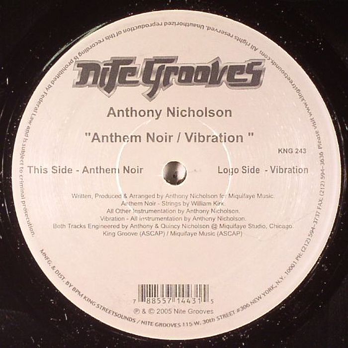 Anthony Nicholson Anthem Noir
