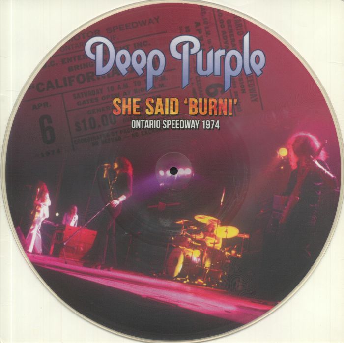 Deep Purple – She Said Burn! Ontario Speedway 1974 vinyl cover
