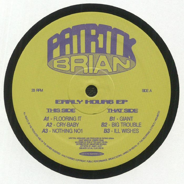 Patrick Brian Early Hours EP