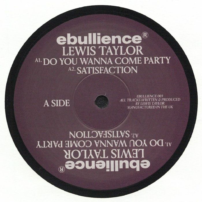Lewis Taylor – Ebullience 003 vinyl cover