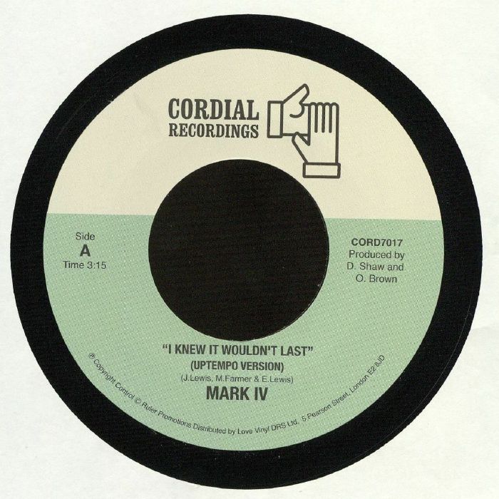 Mark Iv – I Knew It Wouldnt Last vinyl cover
