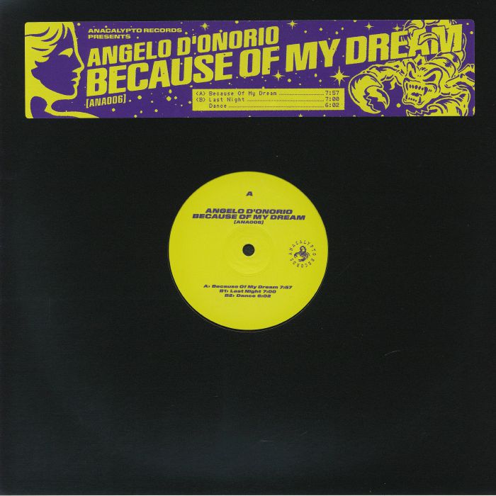 Angelo D'onorio – Because Of My Dream vinyl cover