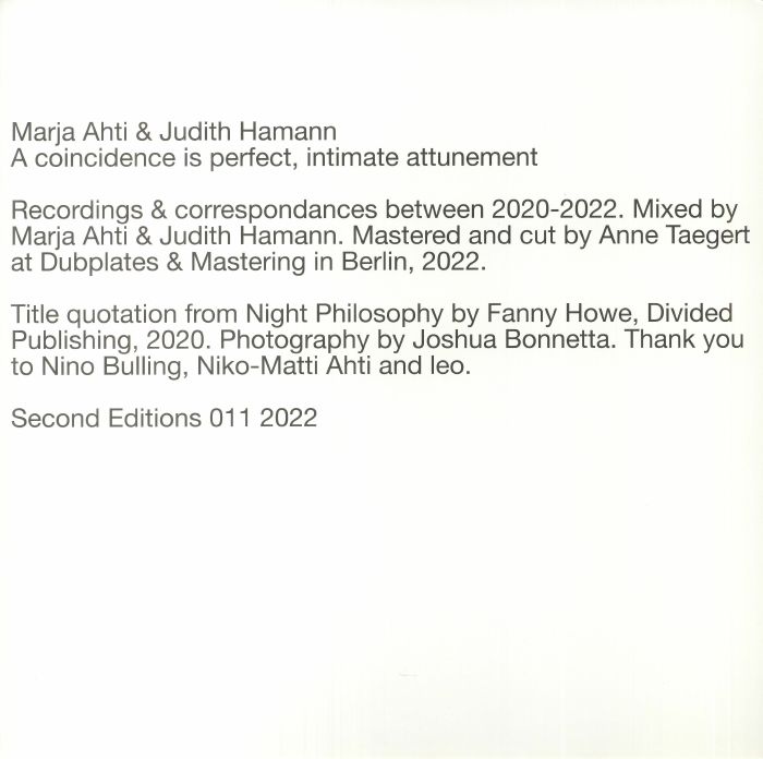 Judith Hamann Vinyl