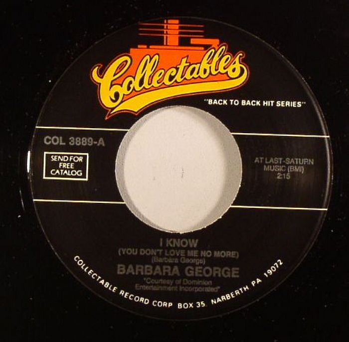 Barbara George I Know (You Don	 Love Me No More)