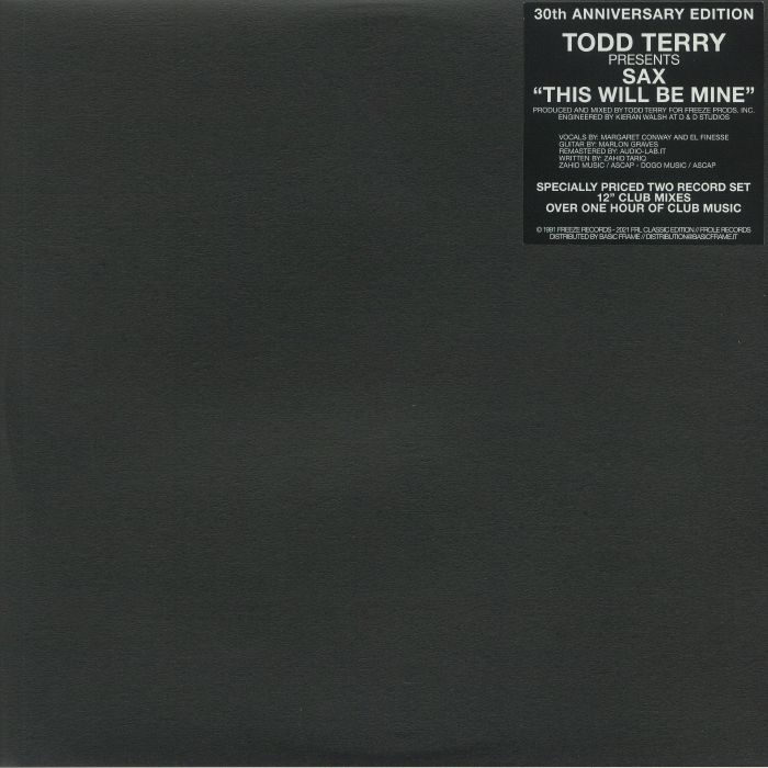 Todd Terry | Sax This Will Be Mine (30th Anniversary Edition)