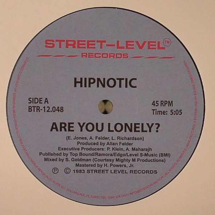 Hipnotic – Are You Lonely vinyl cover