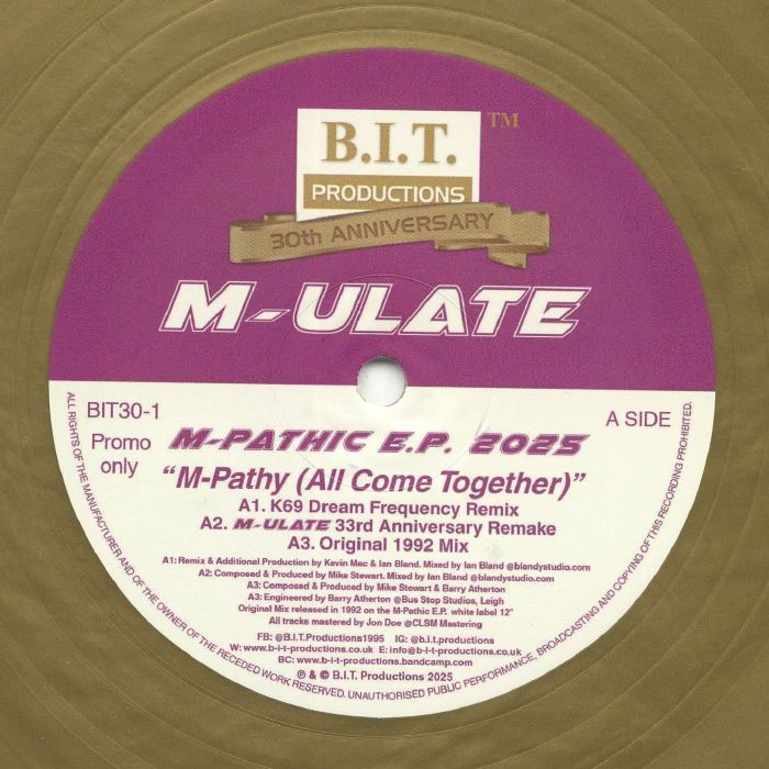 M Ulate – M-Pathic EP 2025 vinyl cover