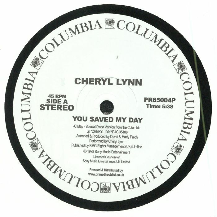 Cheryl Lynn You Saved My Day (Record Store Day 2018)