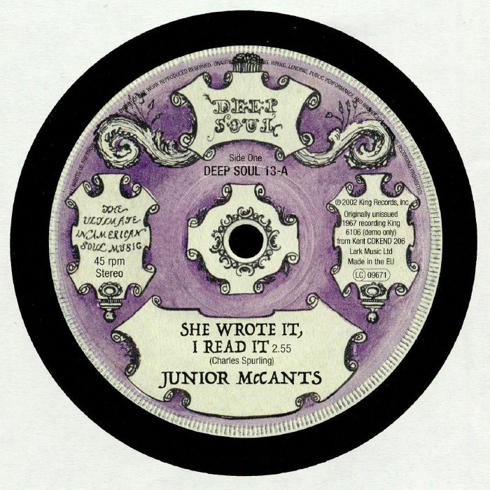 Junior Mccants | Johnny Soul She Wrote It I Read It