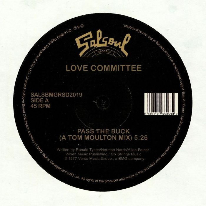 Love Committee Pass The Buck (Record Store Day 2019)