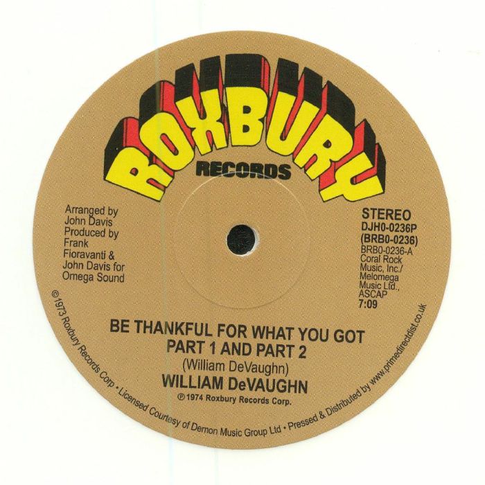 William Devaughn Be Thankful For What You Got: 45th Anniversary Edition (remastered) (Record Store Day 2018)