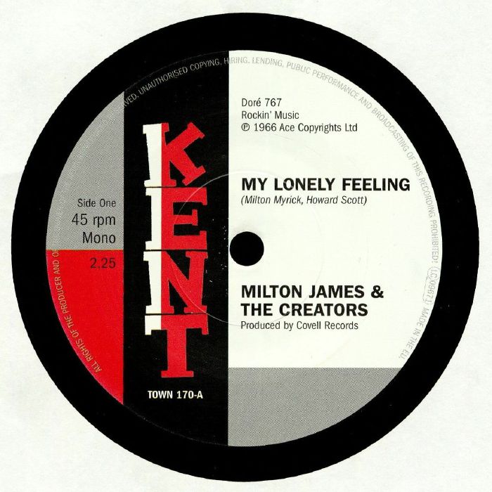 Milton James and The Creators | Kenard My Lonely Feeling