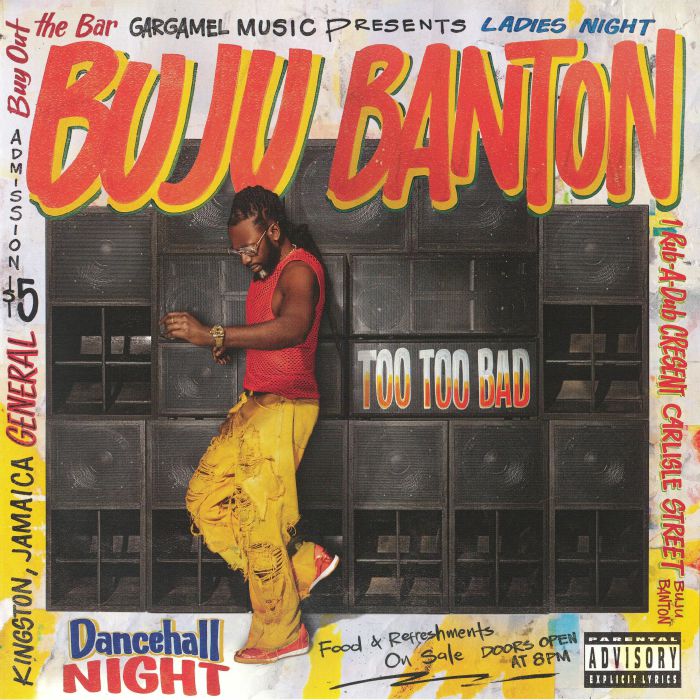 Buju Banton – Too Too Bad vinyl cover