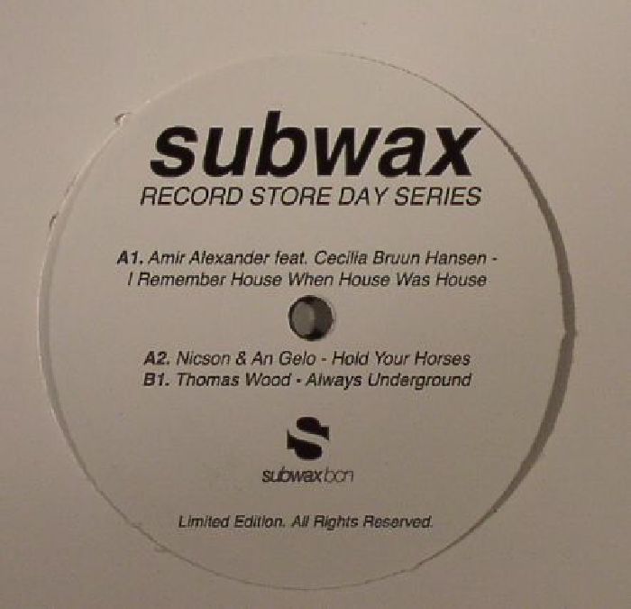 Amir Alexander | Nicson and An Gelo | Thomas Wood Subwax Record Store Day Series 2015