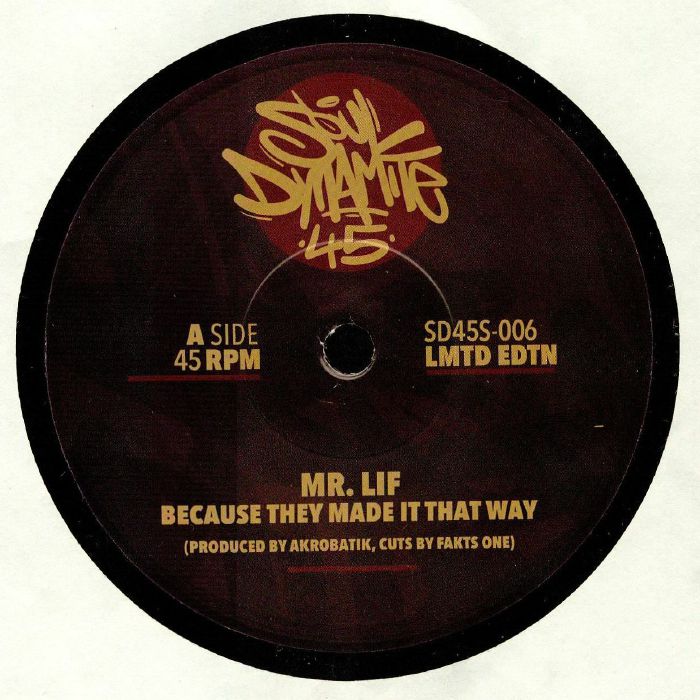 Mr Lif – Because They Made It That Way vinyl cover