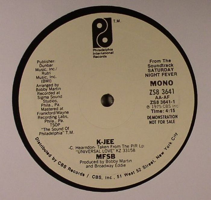 Mfsb – K Jee vinyl cover
