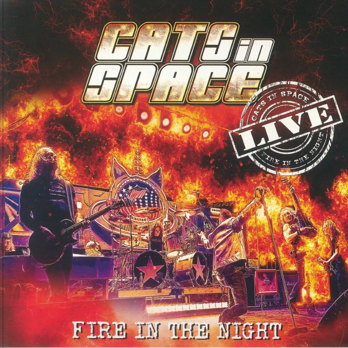 Cats In Space – Fire In The Night: Live vinyl cover