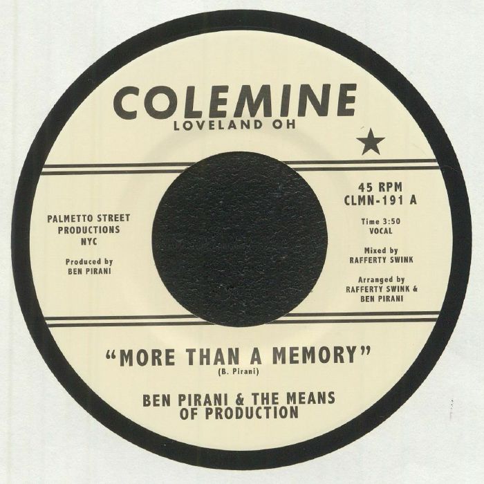 Ben Pirani | The Means Of Production – More Than A Memory vinyl cover