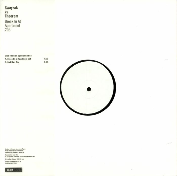 Swayzak | Theorem – Break In At Apartment 205 vinyl cover