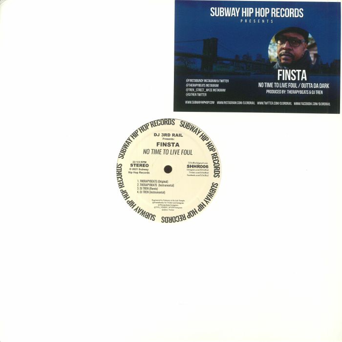 DJ 3rd Rail | Finsta – No Time To Live Foul vinyl cover