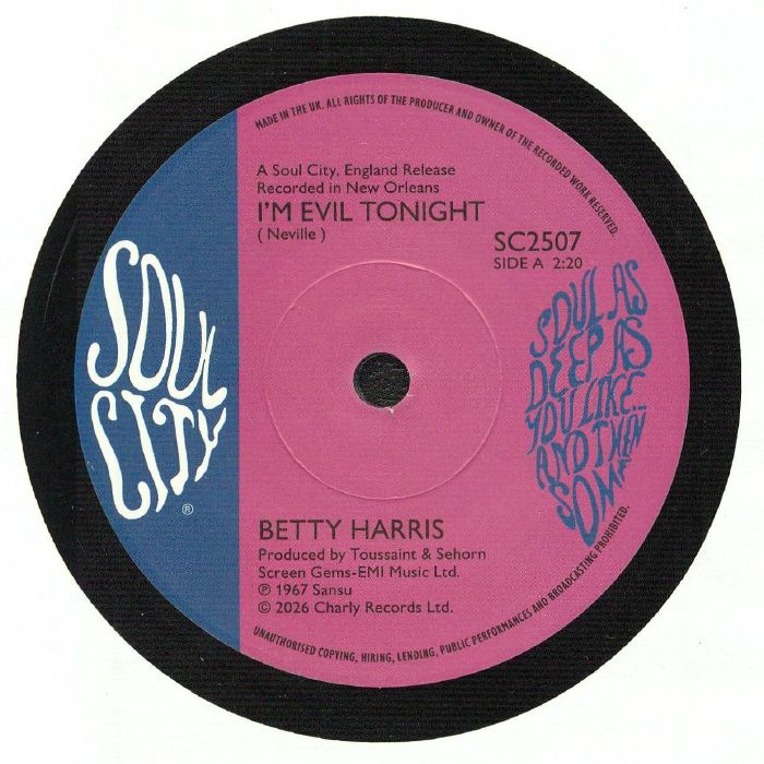 Betty Harris – I'm Evil Tonight vinyl cover