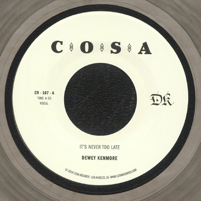 Dewey Kenmore – Its Never Too Late vinyl cover