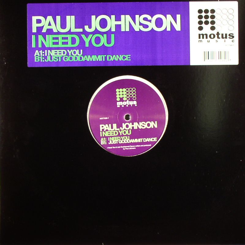Paul Johnson I Need You